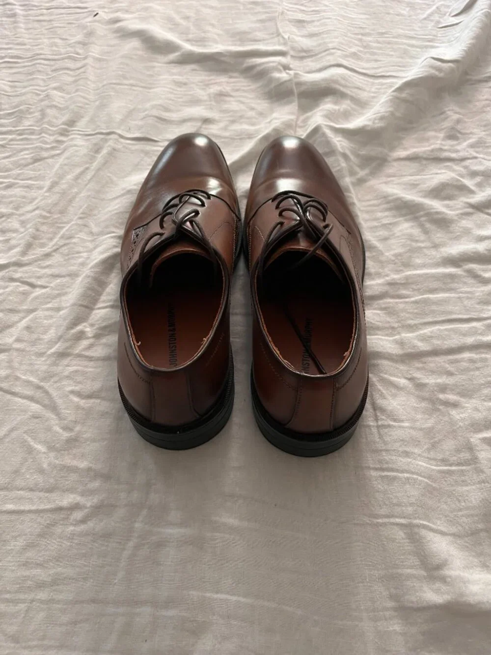 Johnston & Murphy Ronan Plain Toe Full Grain Dress Shoes